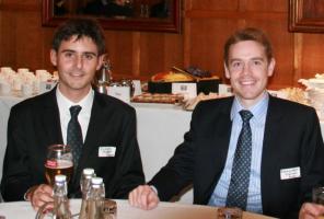 Simon Prigent and Alexander McKinnon at the District welcome meeting, Cambridge